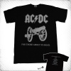 Koszulka AC/DC "For those about to Rock" (szare)