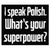Naszywka I Speak Polish czarna