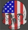 Prasowanka ekran USA Skull