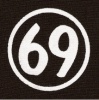 Naszywka 69 - biała
