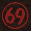 Naszywka 69 - czerwona