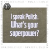 Naszywka I Speak Polish zielona